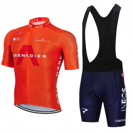 Set Fietsshirt + Korte Koersbroek 2021 Ineos Grenadiers N002